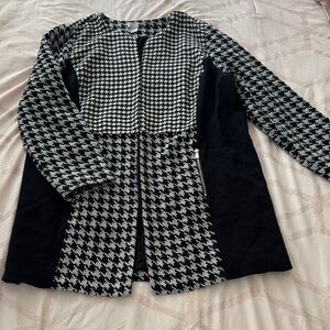 Chico's Black and White Houndstooth Jacket